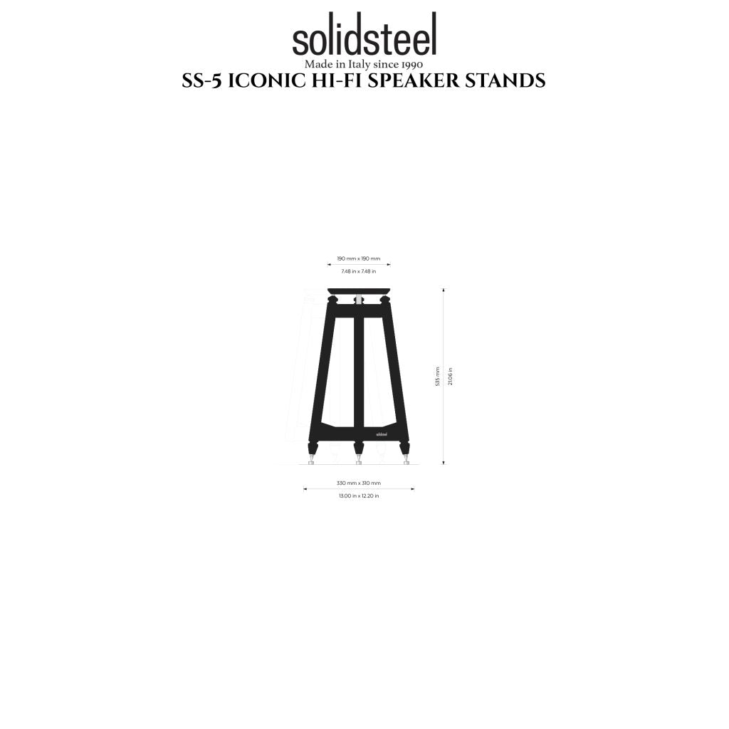 Solidsteel SS-5 Speaker Stands in White *Ex Demonstration*