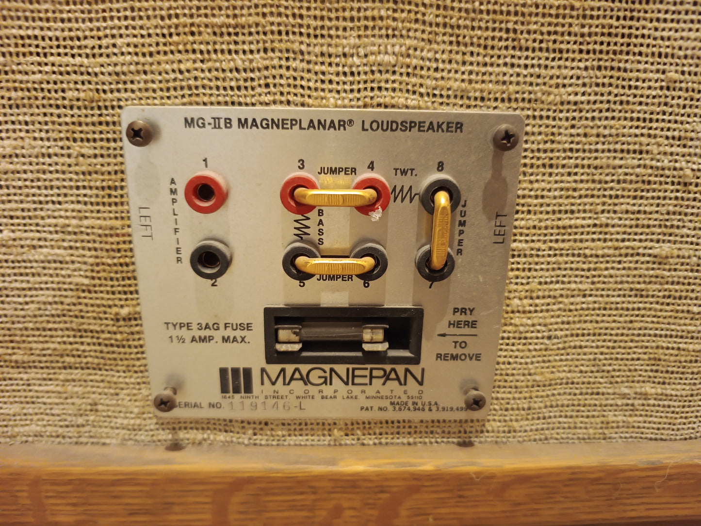 Magnepan Magneplanar MG-IIB speakers *Spares or Repair* (Click & Collect)