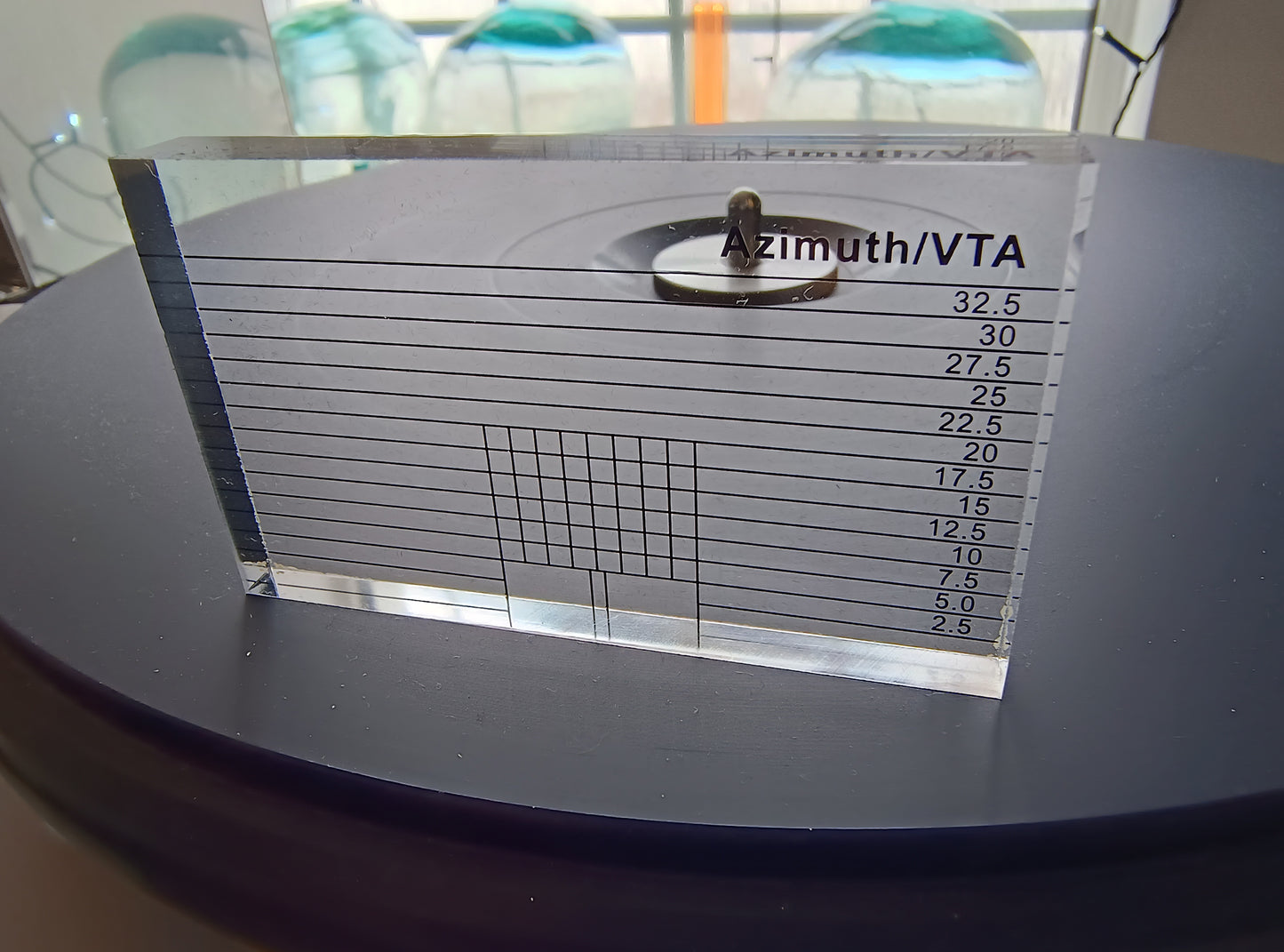 Blue Aura Cartridge Azimuth & VTA Alignment Ruler