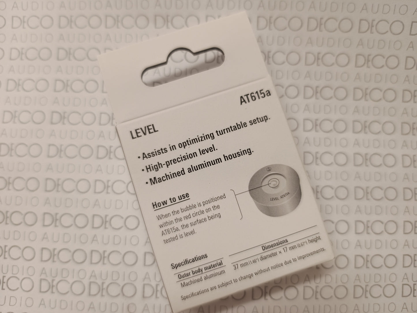 Audio Technica AT615A Bubble Spirit Level