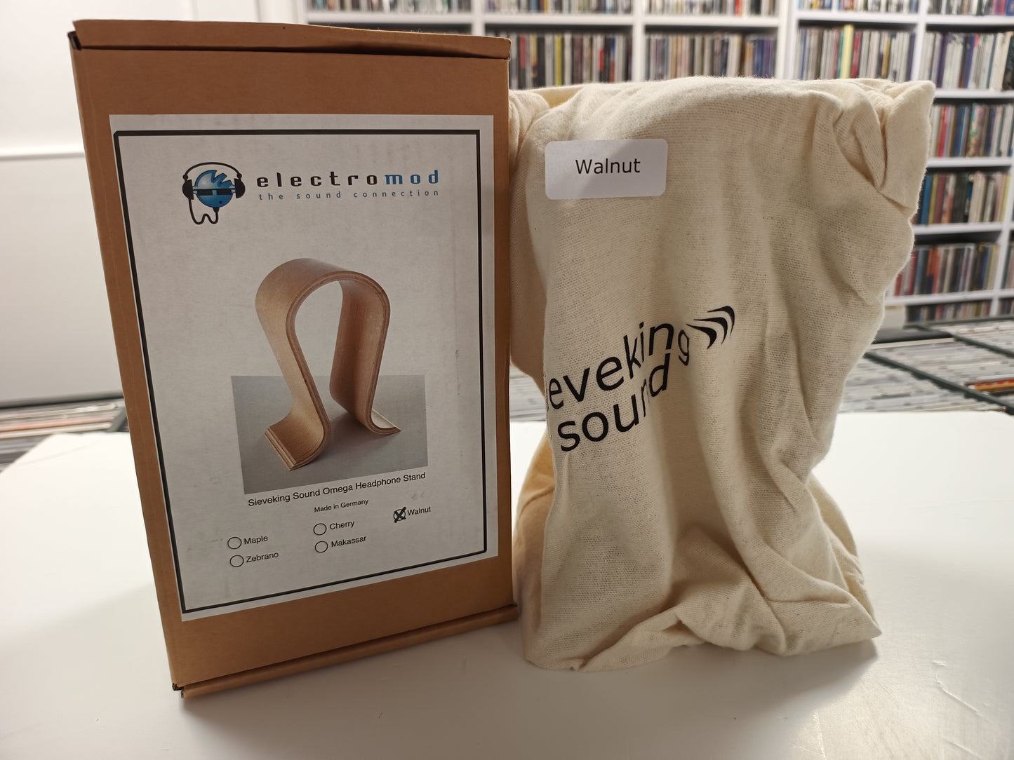 Sieveking Omega Headphone Stand Walnut *New Old Stock*