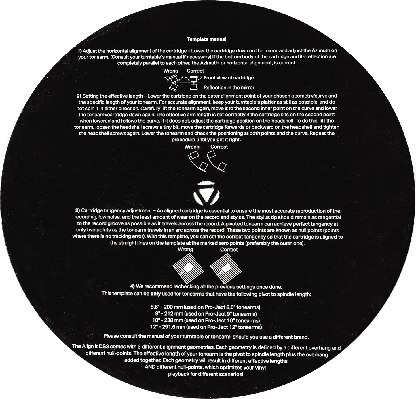 Pro-Ject Align-It DS3 Cartridge Alignment Protractor