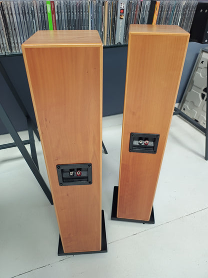 Edwards Audio Apprentice floorstanding speakers in Cherry (Click and Collect only)