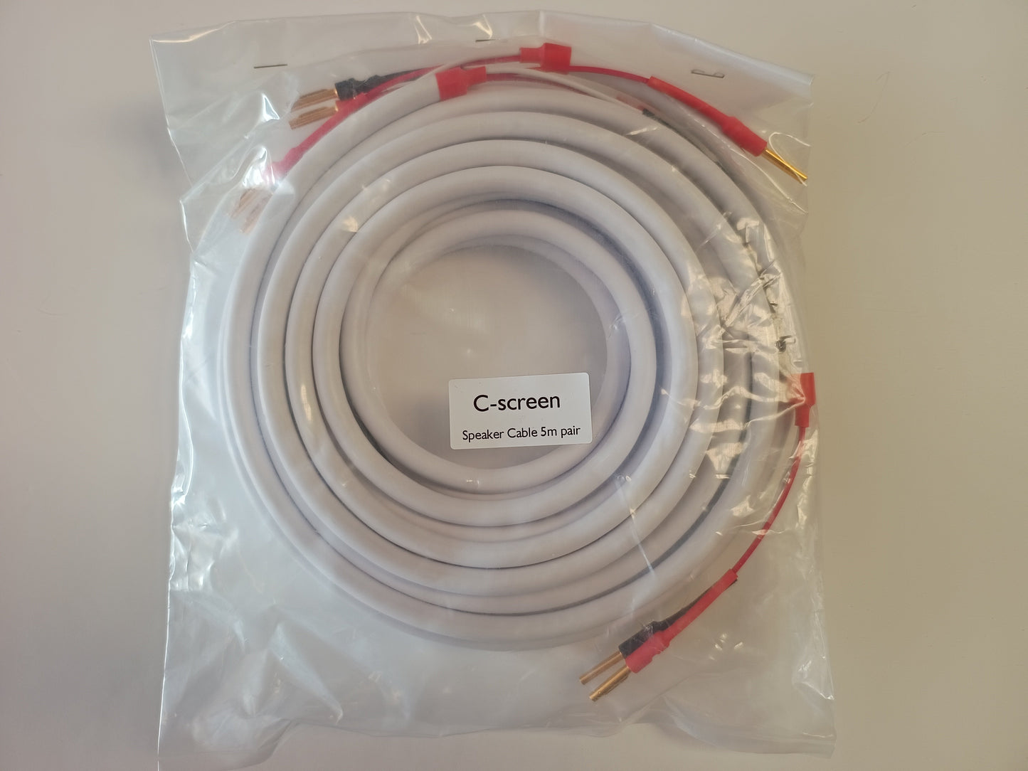 Chord C-Screen 2 x 5m Factory terminated with 4mm plugs *New Old Stock*