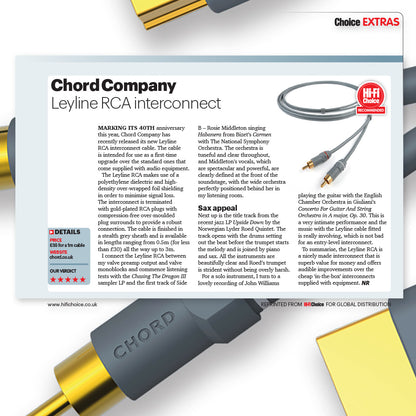 Chord Company Leyline Analogue Interconnect Cable
