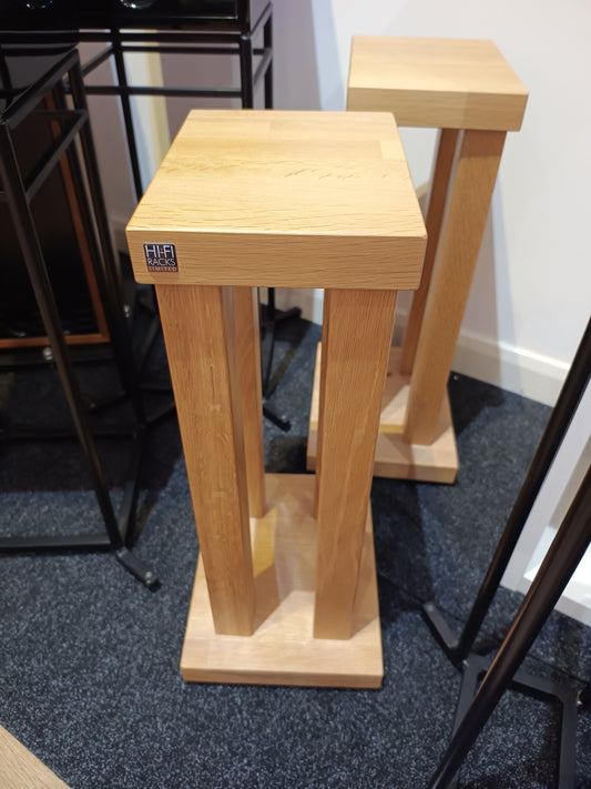 Hi-Fi Racks Podium Speaker Stands H58cm, top plate W18.5, D24cm (Click & Collect only) *Ex display*