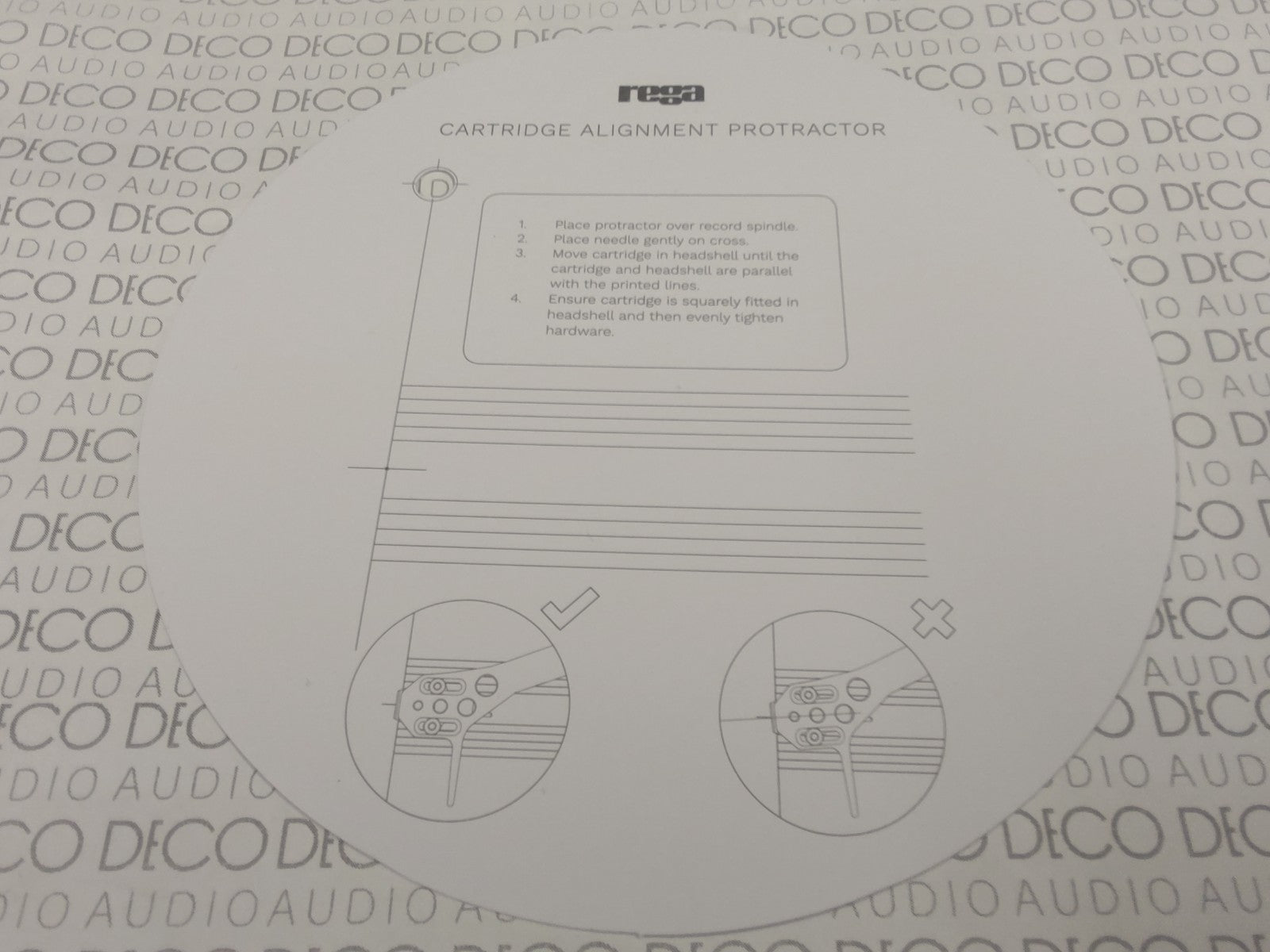 Rega Cartridge Alignment Protractor – Deco Audio Shop