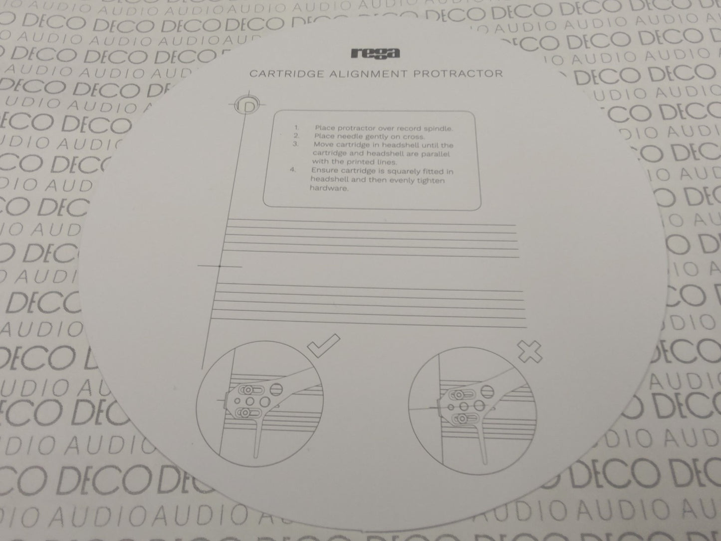 Rega Cartridge Alignment Protractor