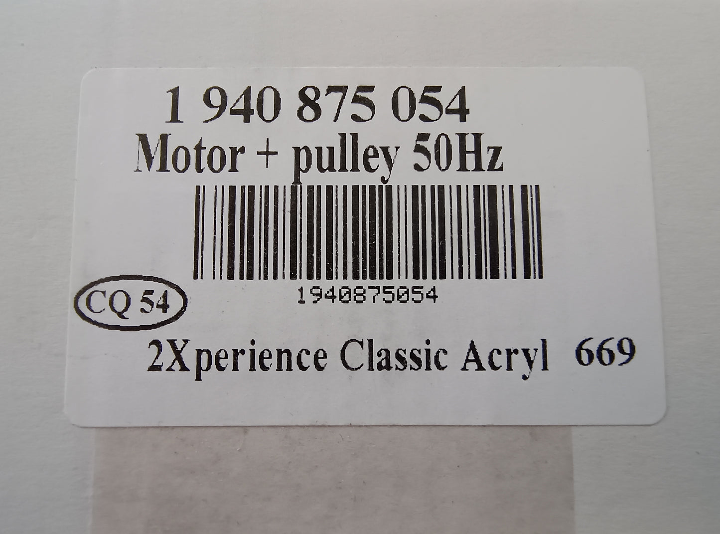 Pro-Ject 2Xperience Classic Acryl Replacement Motor and 50Hz Pulley